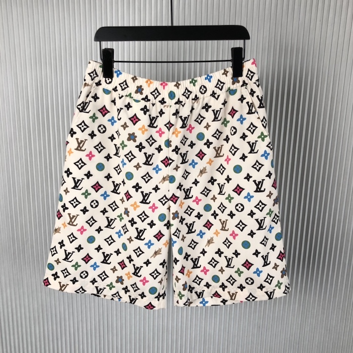 l**is V*t*n monogram printed silk shorts 1afpze