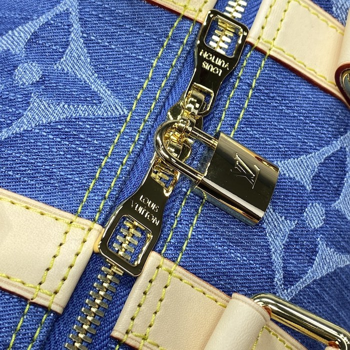 l**is V*t*n monogram denim keepall bandoulière 45 m24315