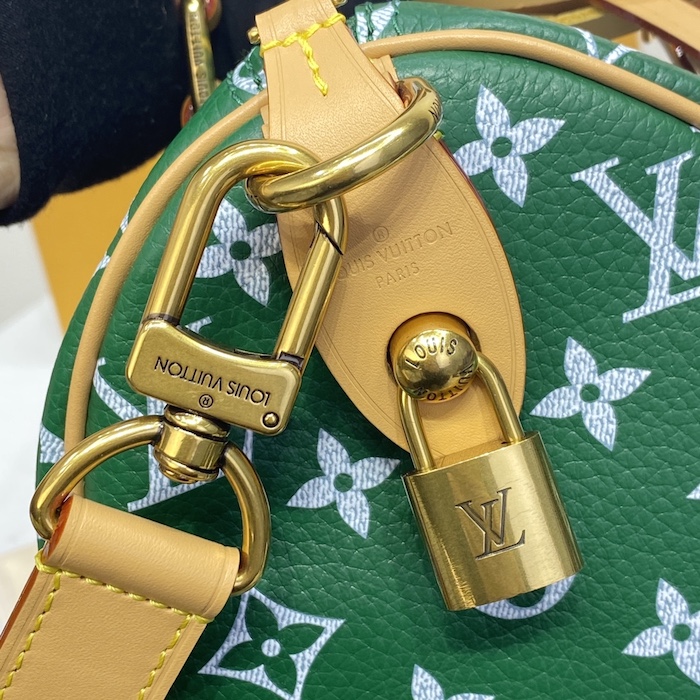 l**is V*t*n monogram leather speedy p9 bandouliere 25 m24423