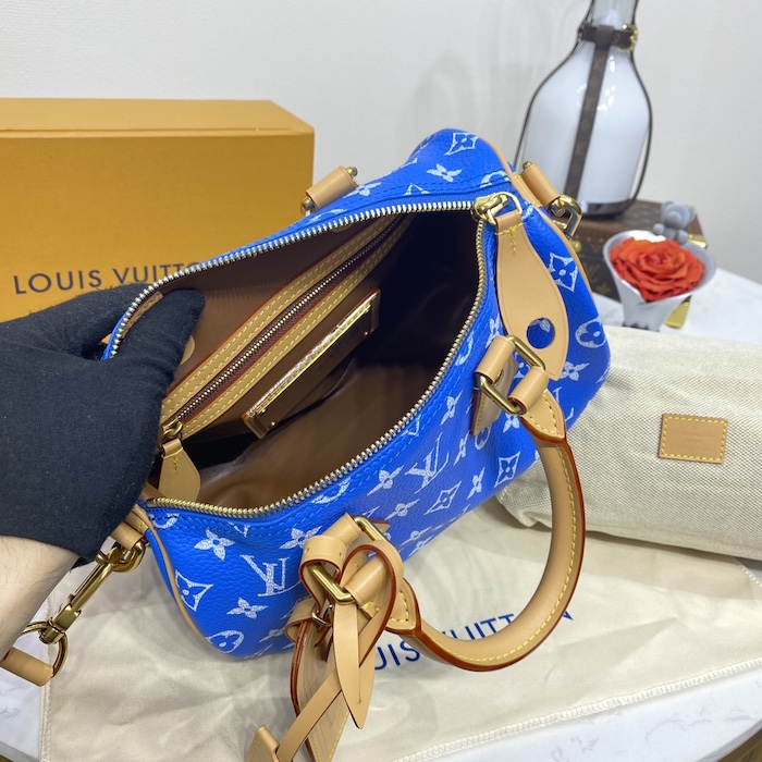 l**is V*t*n monogram leather speedy p9 bandouliere 25 m24424