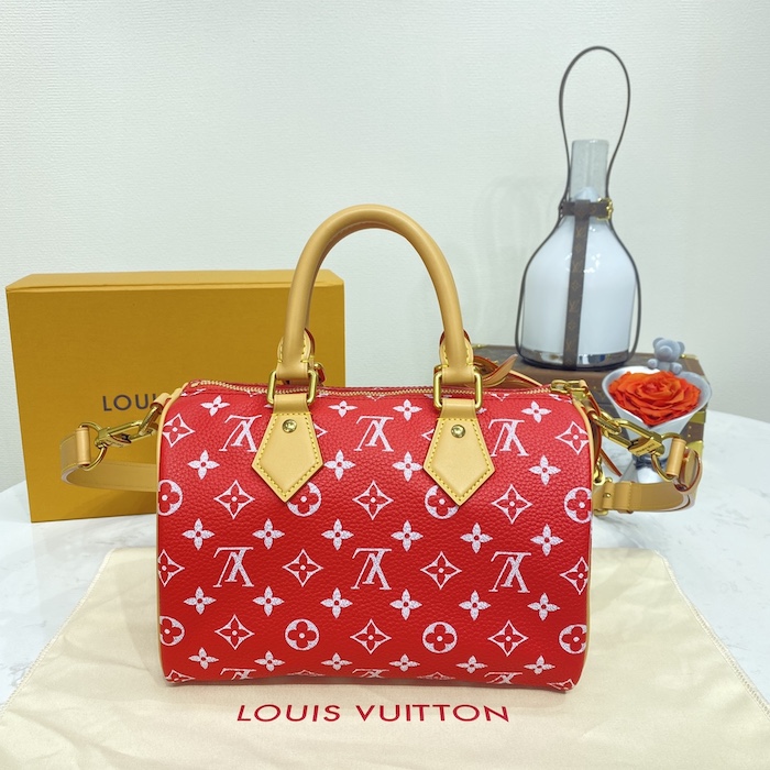 l**is V*t*n monogram leather speedy p9 bandouliere 25 m24425