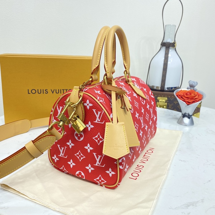 l**is V*t*n monogram leather speedy p9 bandouliere 25 m24425