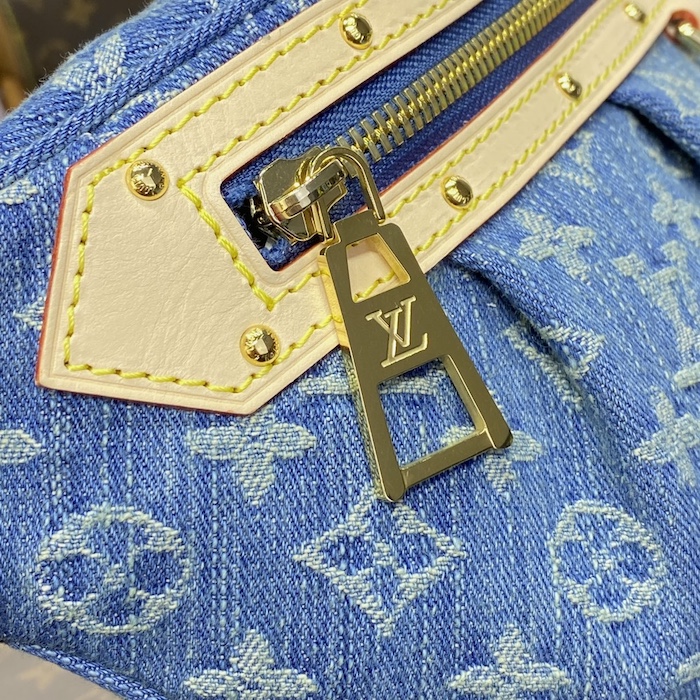 l**is V*t*n monogram denim high rise bumbag m46837