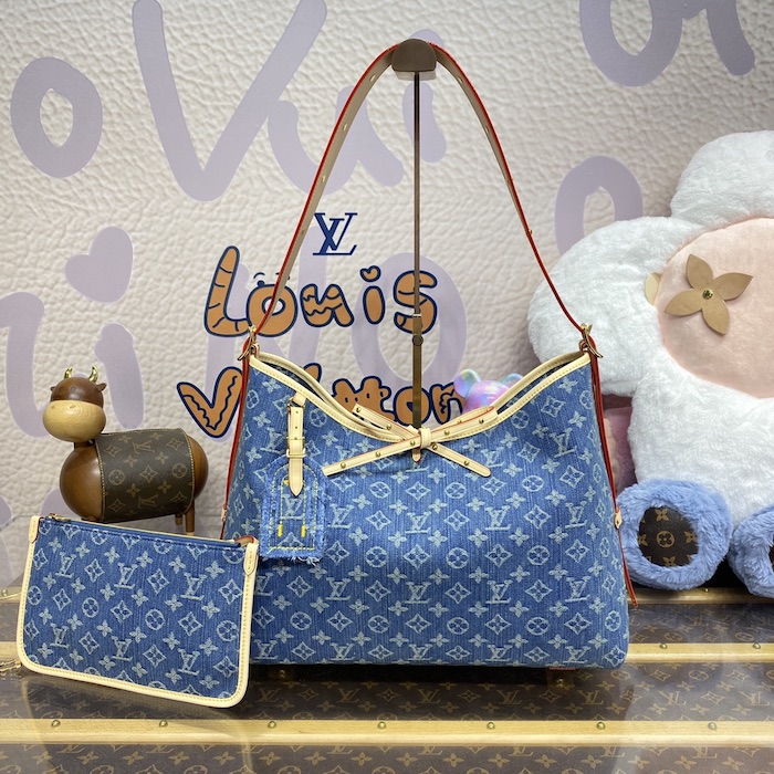 l**is V*t*n monogram denim carryall mm m46855