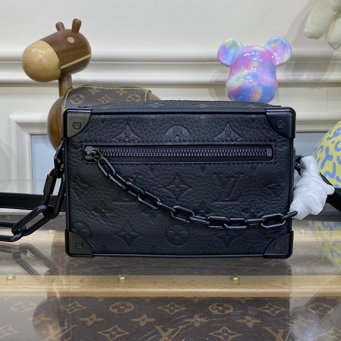 l**is V*t*n embossed taurillon leather mini soft trunk m55702