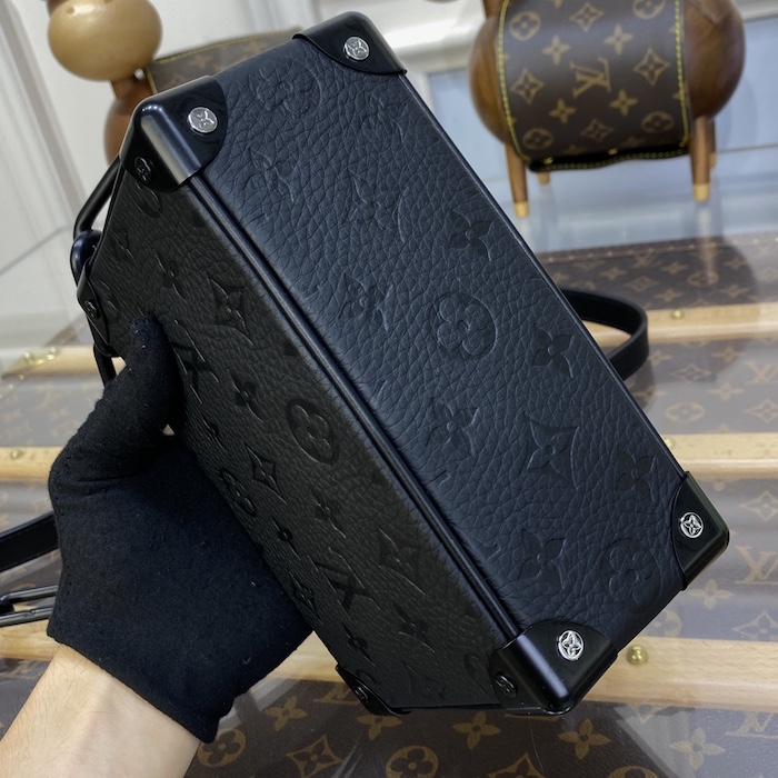 l**is V*t*n embossed taurillon leather mini soft trunk m55702