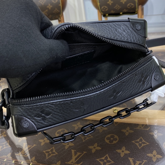 l**is V*t*n embossed taurillon leather mini soft trunk m55702