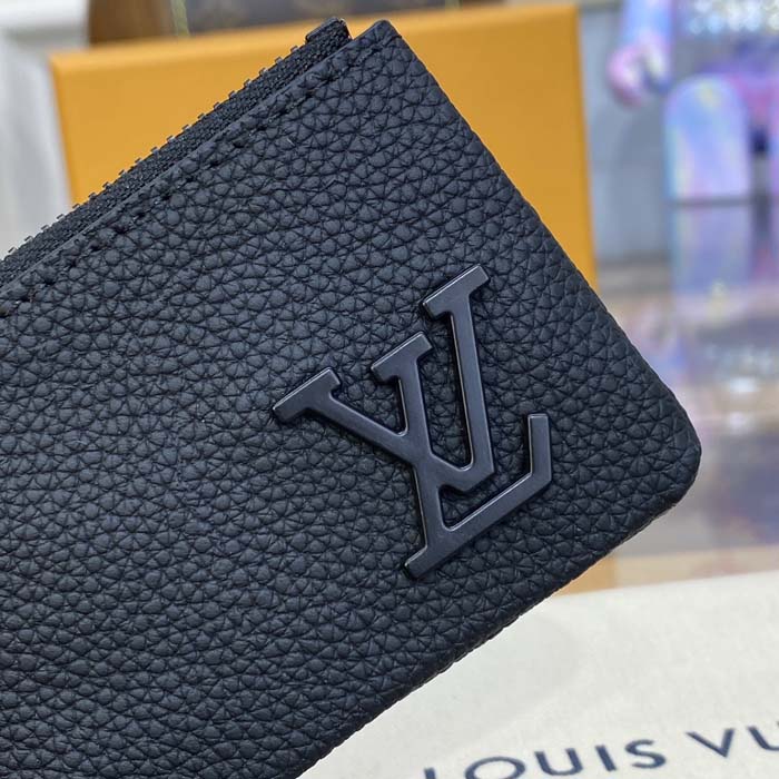 l**is V*t*n black aerogram cowhide leather key pouch m81031