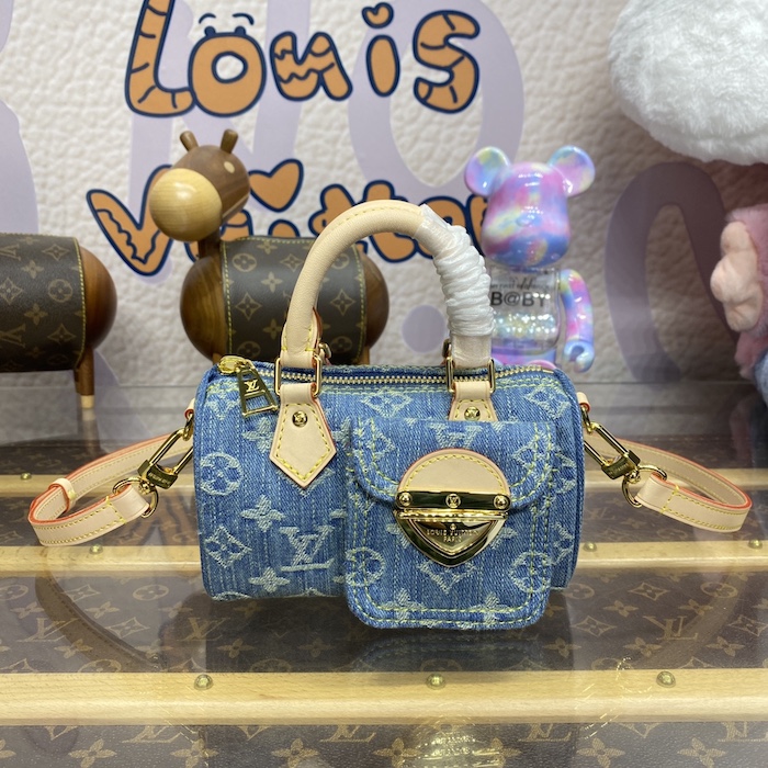 l**is V*t*n monogram denim nano speedy bag m82950