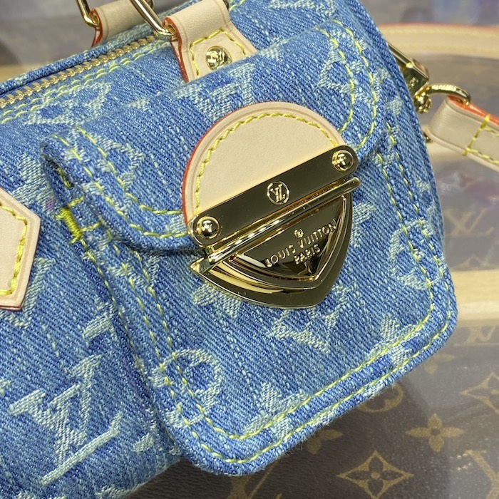 l**is V*t*n monogram denim nano speedy bag m82950