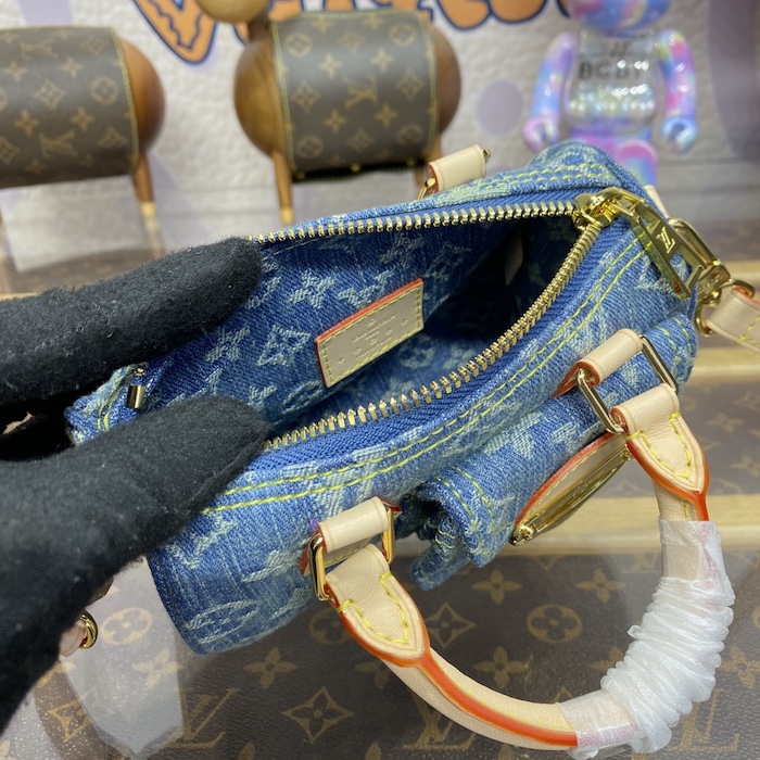 l**is V*t*n monogram denim nano speedy bag m82950