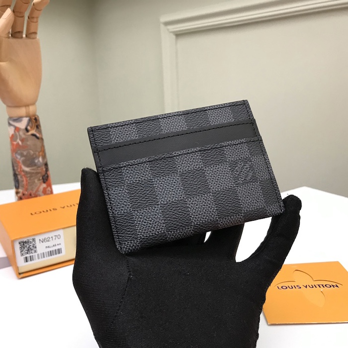l**is V*t*n damier graphite double card holder n62170