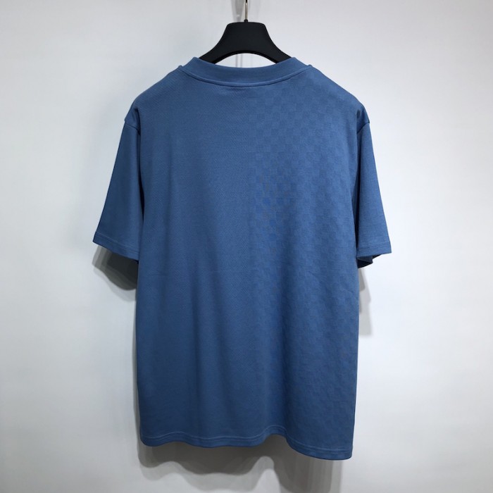 l**is V*t*n half damier pocket t-shirt blue