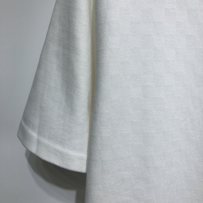 l**is V*t*n half damier pocket t-shirt white
