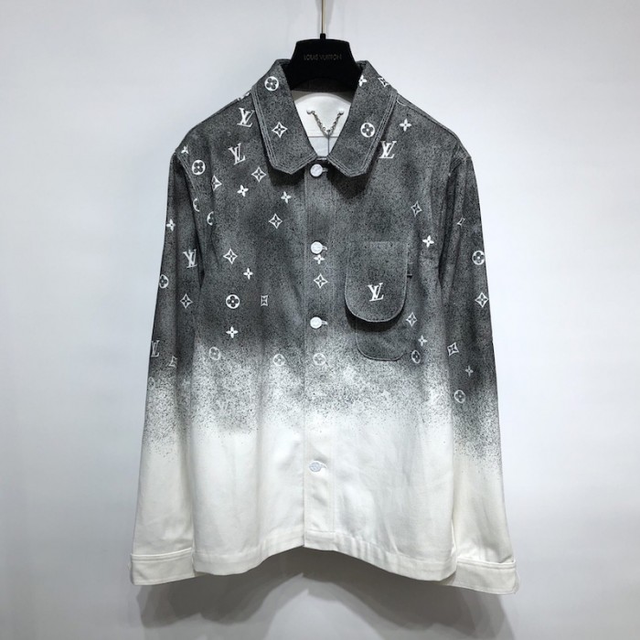 l**is V*t*n monogram spray workwear shirt 1a96la