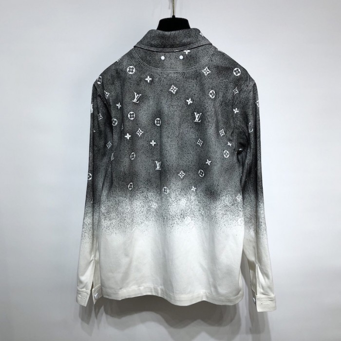 l**is V*t*n monogram spray workwear shirt 1a96la