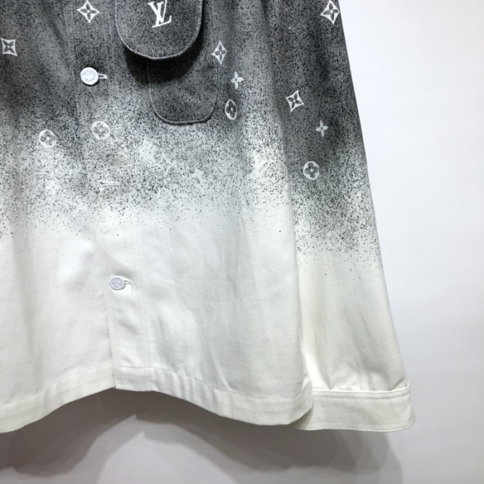 l**is V*t*n monogram spray workwear shirt 1a96la