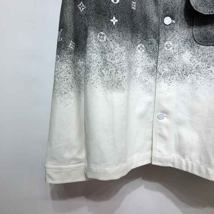 l**is V*t*n monogram spray workwear shirt 1a96la