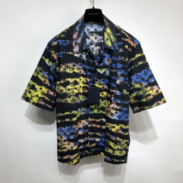 l**is V*t*n zipped monogram tie-dye shirt 1a9a2k
