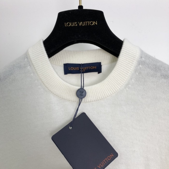 l**is V*t*n intarsia jacquard graphic cashmere crewneck 1a9go5