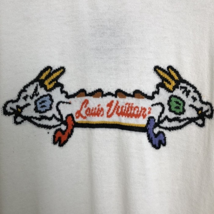 l**is V*t*n intarsia jacquard graphic cashmere crewneck 1a9go5