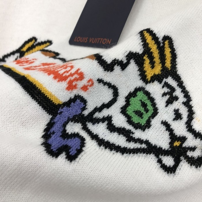 l**is V*t*n intarsia jacquard graphic cashmere crewneck 1a9go5