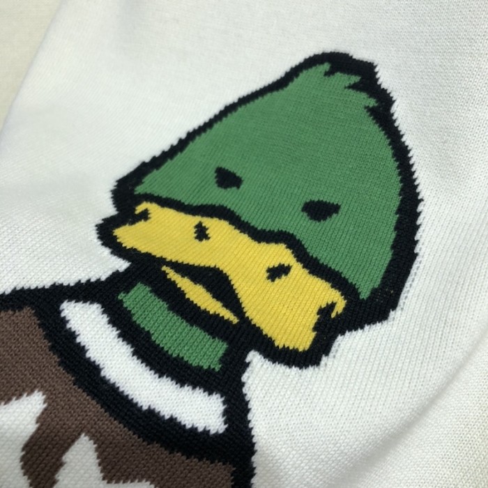 l**is V*t*n intarsia jacquard duck short-sleeved crewneck 1a9gon