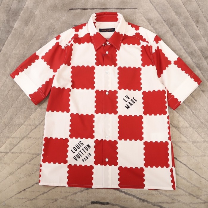 l**is V*t*n giant damier short-sleeved shirt 1a9gs0