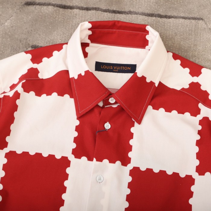 l**is V*t*n giant damier short-sleeved shirt 1a9gs0
