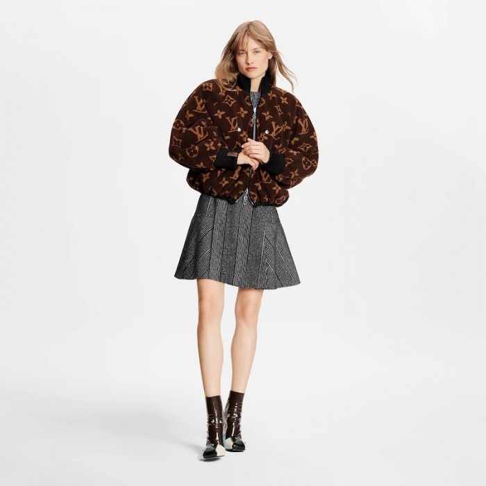 women l**is V*t*n teddy jacket monogram 1a9mdd