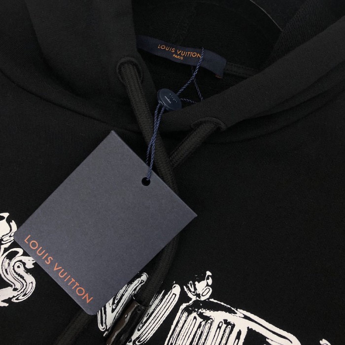 l**is V*t*n graphic hoodie black 1a9svp