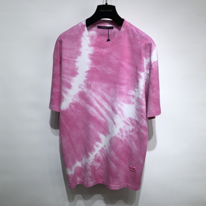 l**is V*t*n tie&dye t-shirt with lv signature 1a9sx1