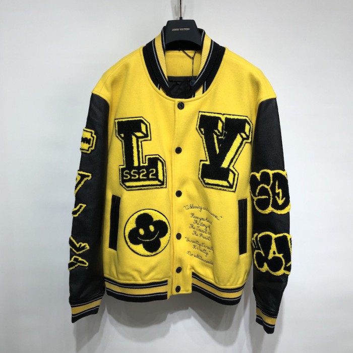 l**is V*t*n leather embroidered varsity 1a9uiu