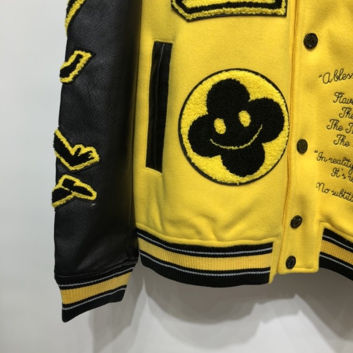 l**is V*t*n leather embroidered varsity 1a9uiu
