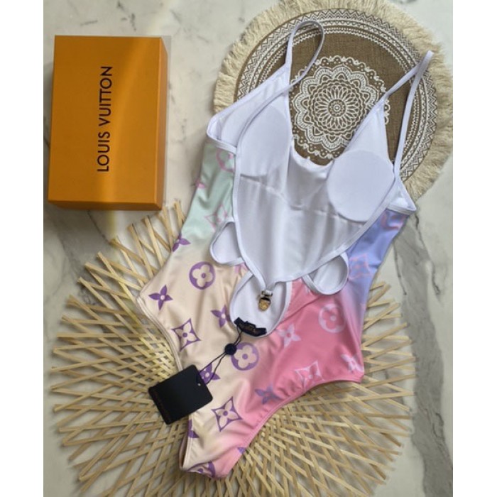 l**is V*t*n monogram gradient cut-out one-piece swimsuit 1a9x2p