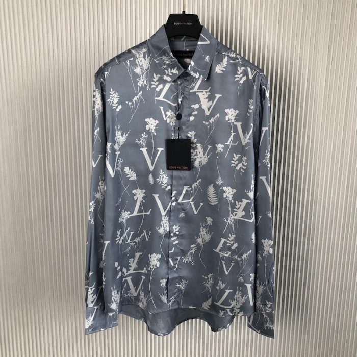 l**is V*t*n lv printed leaf regular shirt 1aa4id