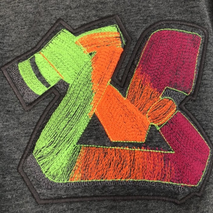 l**is V*t*n 3d lv graffiti embroidered zipped hoodie 1aa4x5