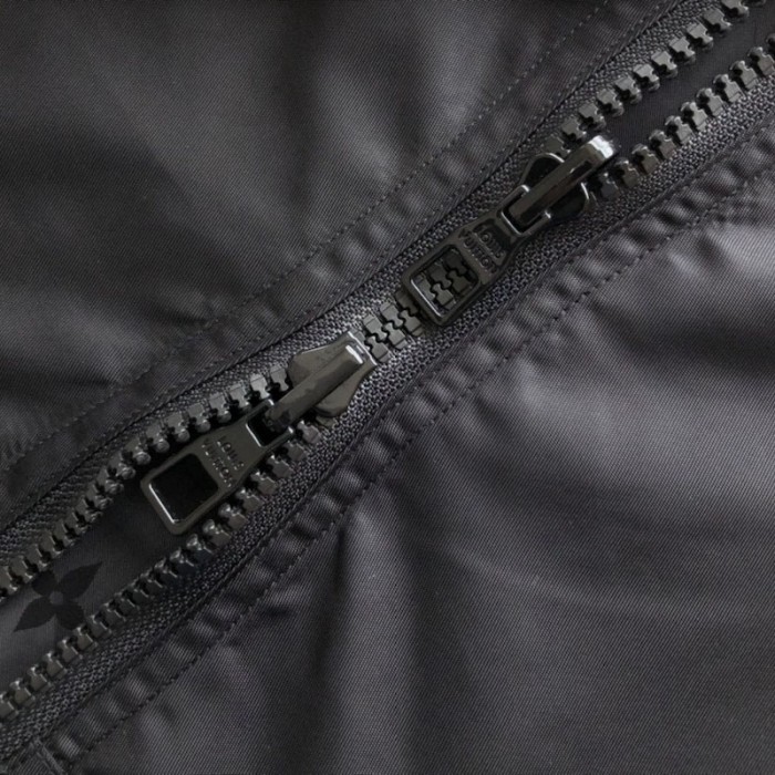 l**is V*t*n lvse monogram reversible windbreaker black