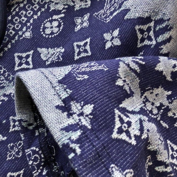 l**is V*t*n monogram bandana short-sleeved hoodie 1aa5eg
