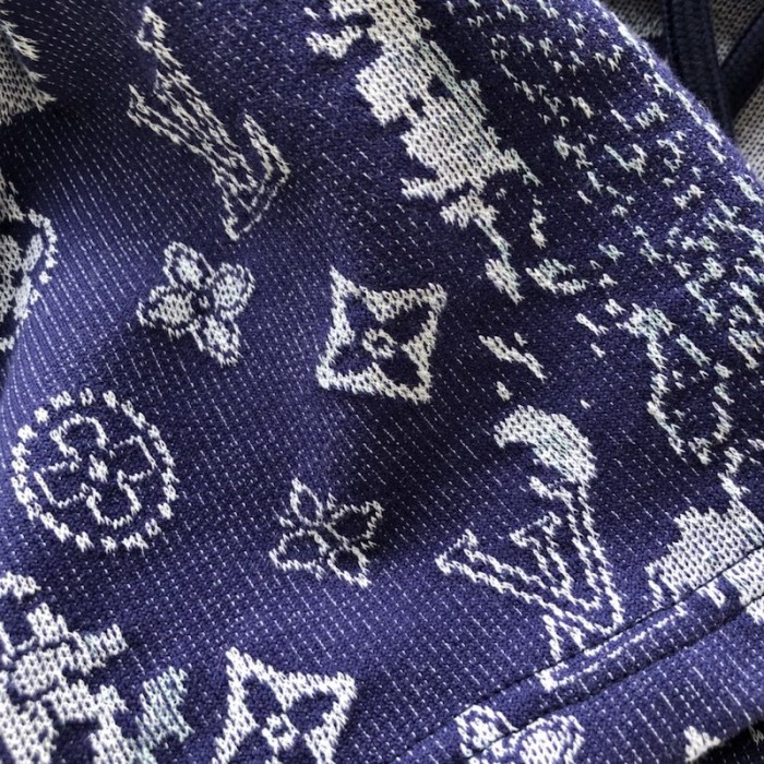 l**is V*t*n monogram bandana short-sleeved hoodie 1aa5eg