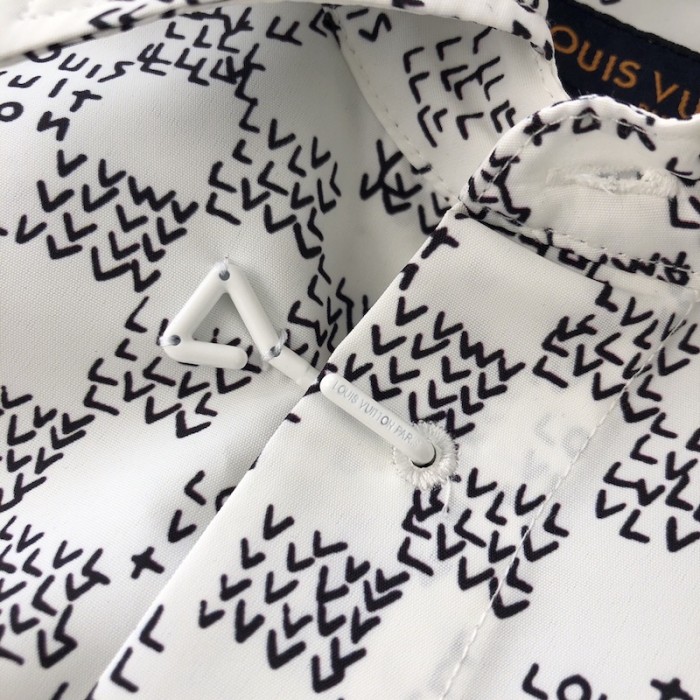 l**is V*t*n damier spread long-sleeved shirt 1aa5ew