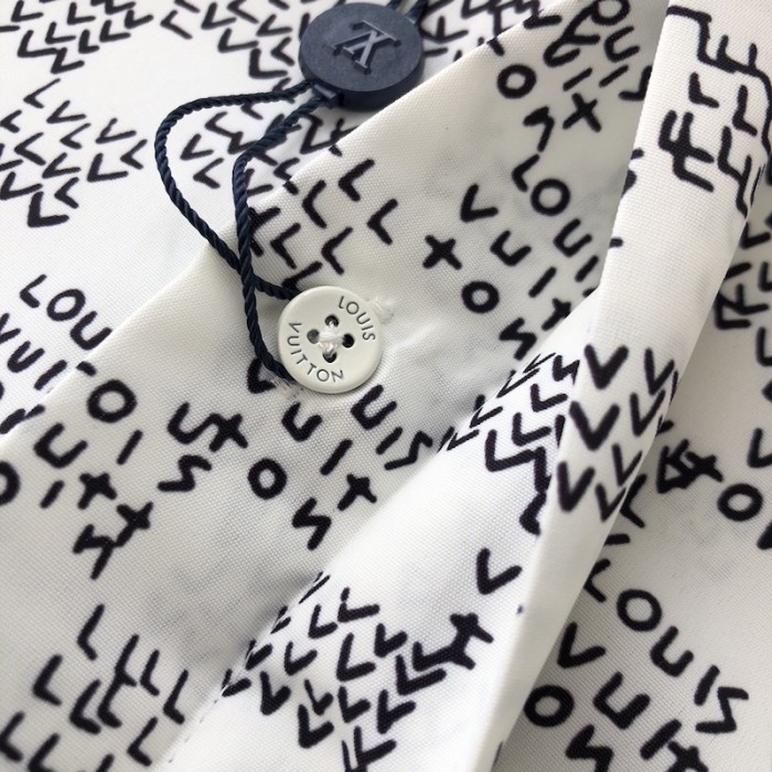 l**is V*t*n damier spread long-sleeved shirt 1aa5ew