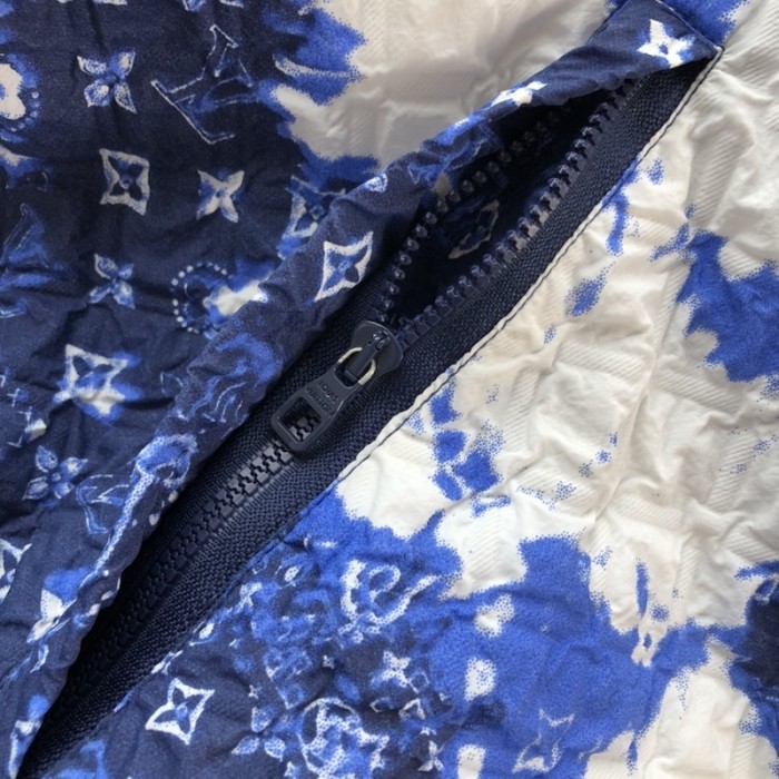 l**is V*t*n monogram bandana windbreaker blue