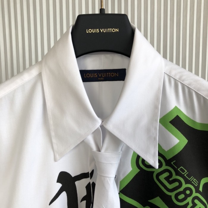 l**is V*t*n printed shirt and tie 1aagoa