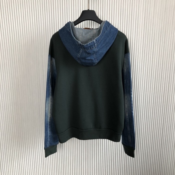 l**is V*t*n hybrid hoodie denim jacket 1aagp8