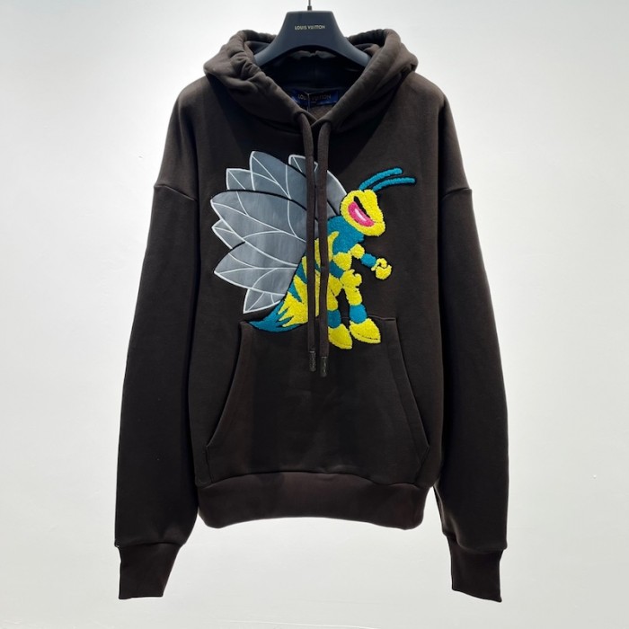 l**is V*t*n graphic bee patched hoodie 1aagpg