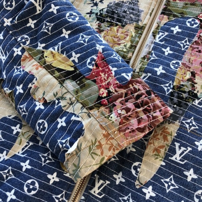 l**is V*t*n destroyed workwear denim jacket 1aagqd