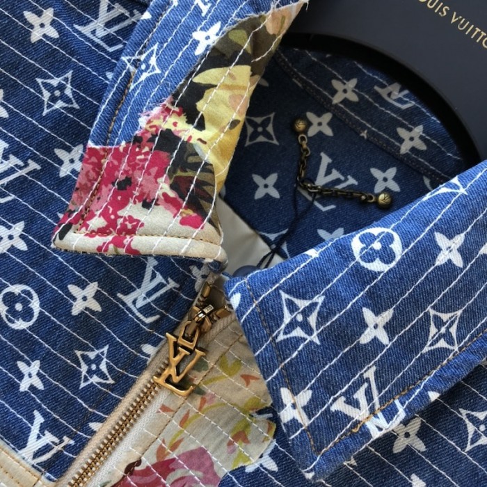 l**is V*t*n destroyed workwear denim jacket 1aagqd