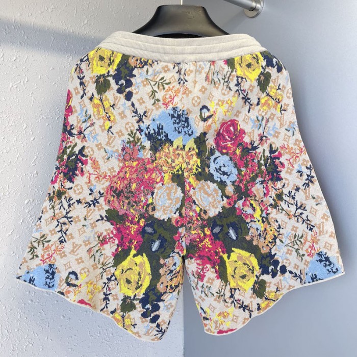 l**is V*t*n lv flower graphic jacquard shorts 1aagw6