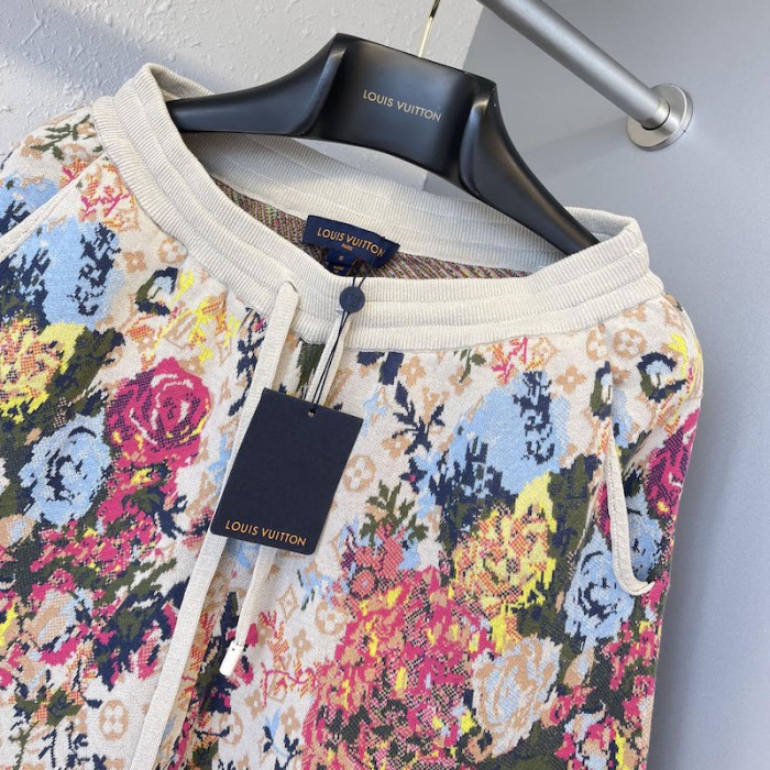 l**is V*t*n lv flower graphic jacquard shorts 1aagw6